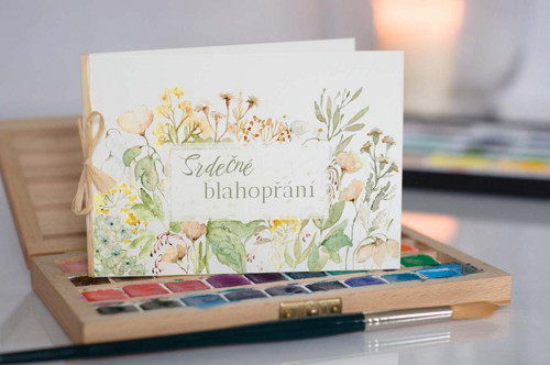 Přání Kouzlo staré půdy s textem