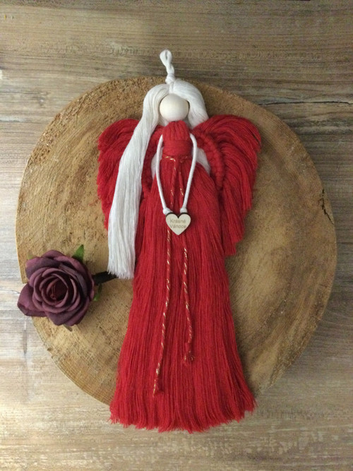 Macrame andělka v boho stylu - KRÁSNÉ VÁNOCE.