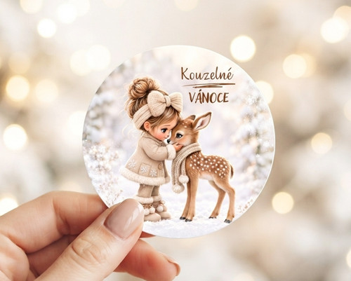 Kouzelné Vánoce samolepky 12 ks - velké — foto 1