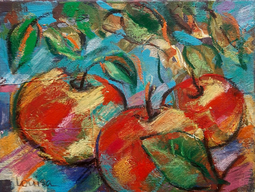 "Podzimní exprese" - pastel, plátno 24x18 cm