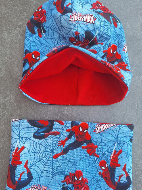 POSLEDNÍ SET - Set čepice + nákrčník spiderman