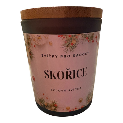 Sójová svíčka ve skle 200ml - Skořice