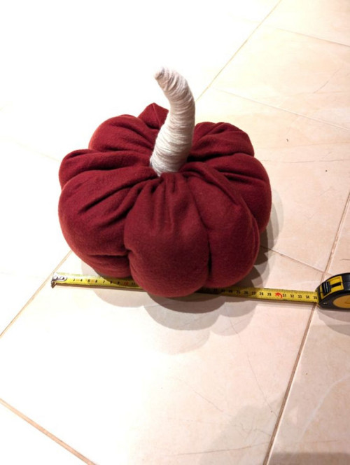 Látková dekorace dýně vínová 29cm