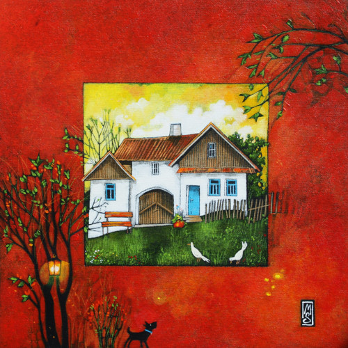 Už začíná se šeřit ... 40x40cm