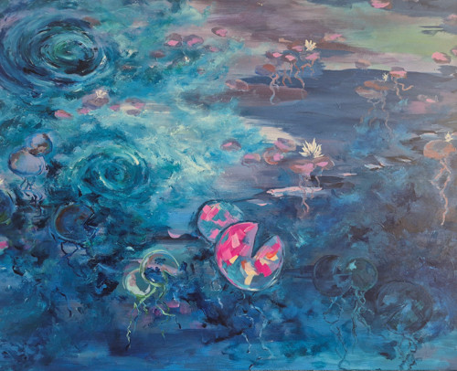 Jezero v noci od Floydled Art