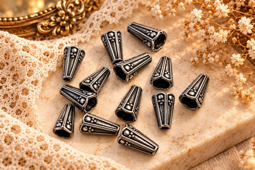 30x kaplík platina, 7x12mm (DOPRODEJ)