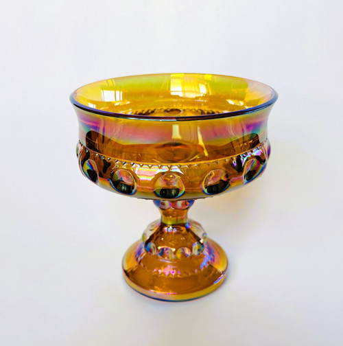 Miska na noze 12 cm karnevalové sklo Indiana Glass