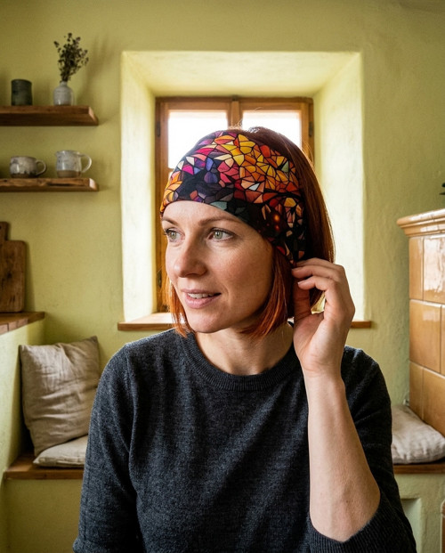 Čelenka barevná sklíčka