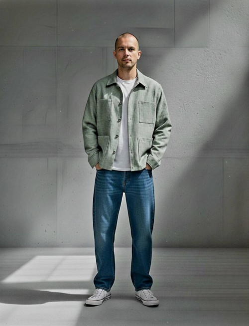 Ľanová overshirt VERDE - unisex