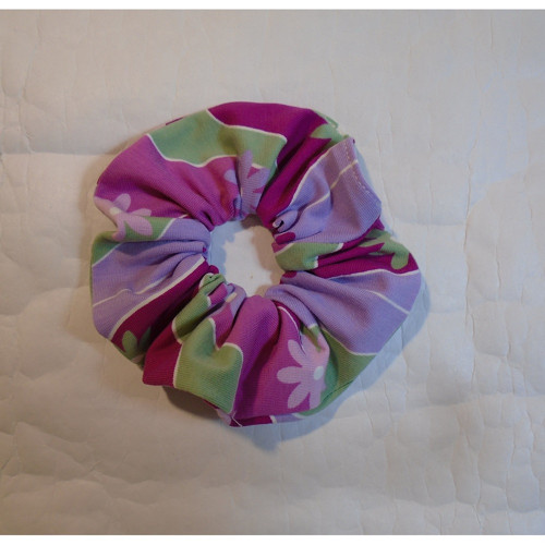 Scrunchie gumička Kytičky na vlnách