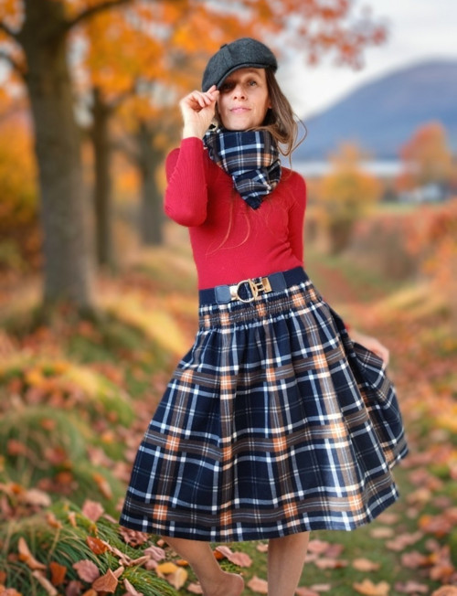 Skotská Kostka Sukně Outlander Kratší