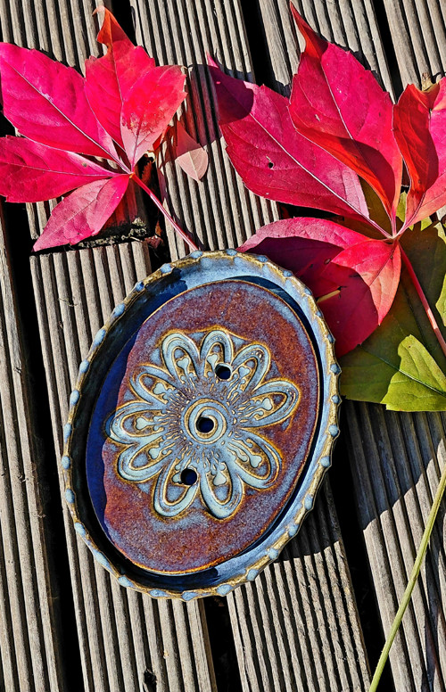Keramická mýdlenka mandala polární záře