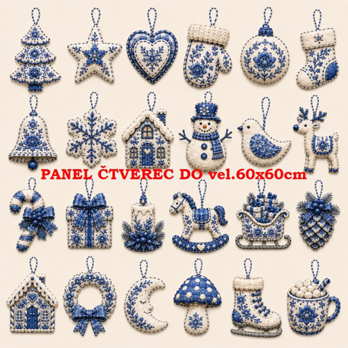 Bavlněný panel 10x10 cm — foto 1