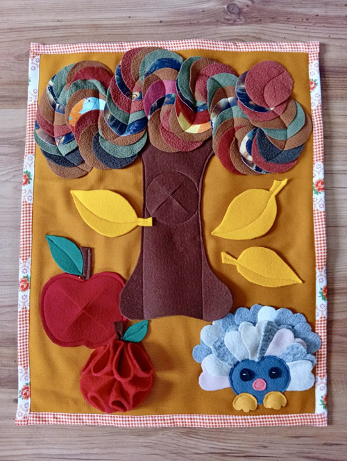 Podzimní čmuchací kobereček, dečka 40x50 cm
