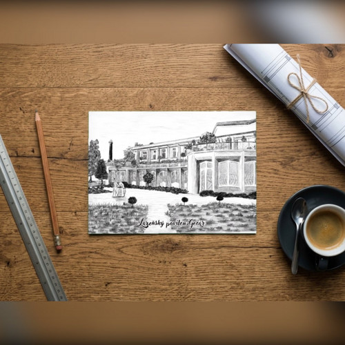 Pohlednice - Gočárův pavilon Lázně Bohdaneč