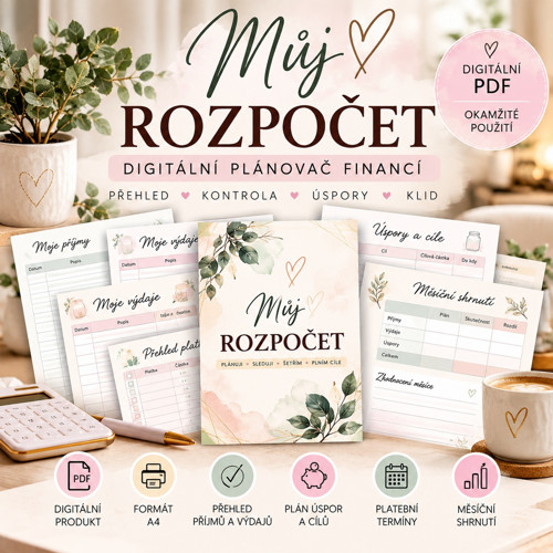 Můj rozpočet – digitální plánovač financí PDF
