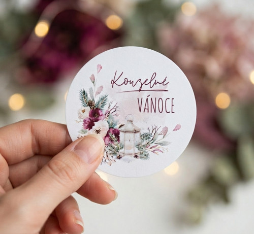 Kouzelné Vánoce samolepky 12 ks - velké