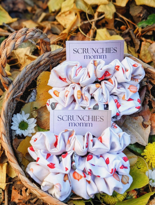 Babí léto - SET 3 SCRUNCHIES Z BIO BAVLNY