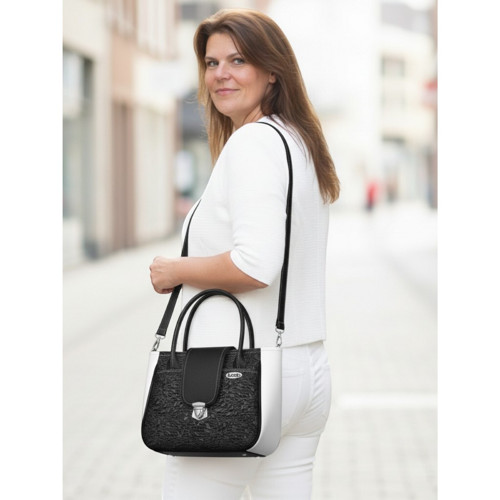 Crossbody kabelka Princi BW – černá a bílá