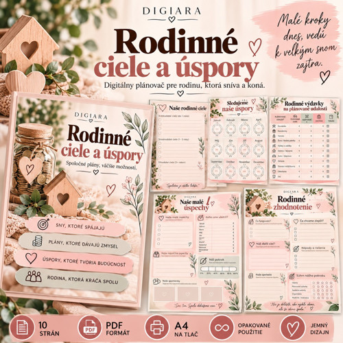 Rodinné cíle a úspory – plánovač PDF