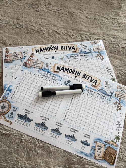 NÁMOŘNÍ BITVA – strategická hra plná napětí