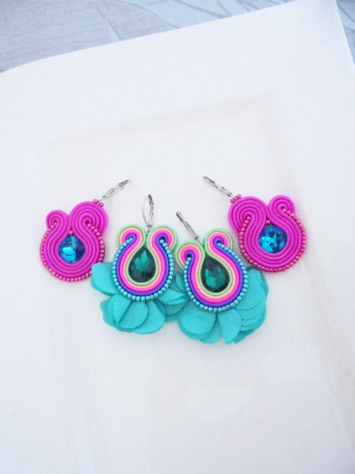 Soutache náušnice 2páry