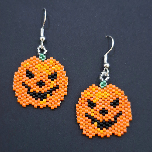 Náušnice Halloween dýně