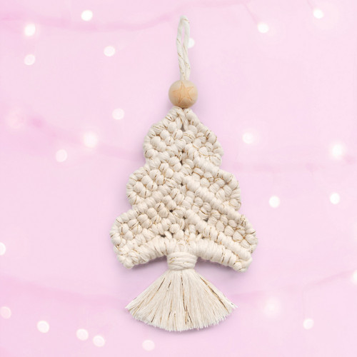 Macramé STROMEČEK / přírodní + zlatá