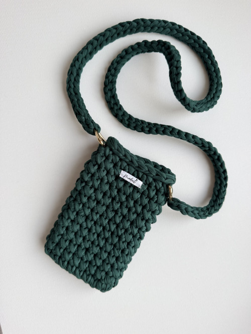 Crossbody kabelka na mobil - tmavě zelená