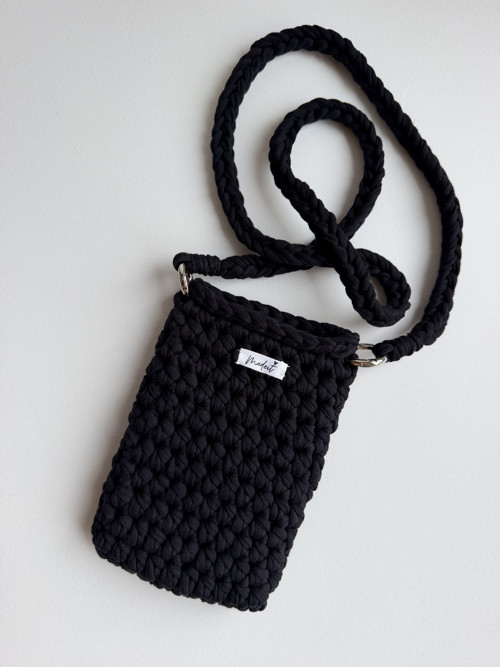 Crossbody kabelka na mobil - černá