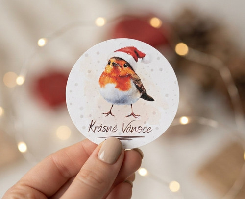 Krásné Vánoce samolepky 24 ks - malé