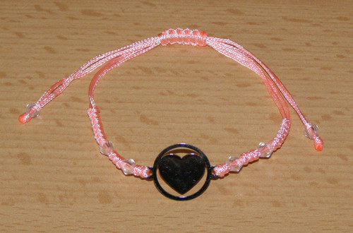Shamballa náramek - nerez - Srdíčko