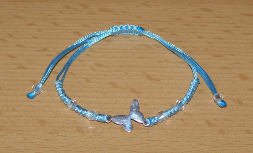 Shamballa náramek - nerez - Motýlek
