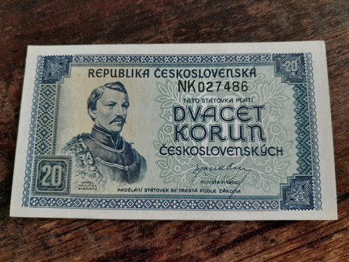 20 korun 1945 Borovský