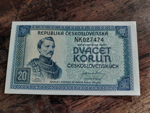 20 korun 1945 Borovský