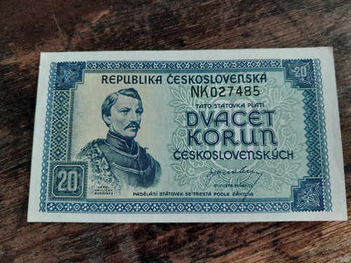 20 korun 1945 Borovský