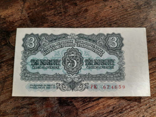 3 koruny 1953