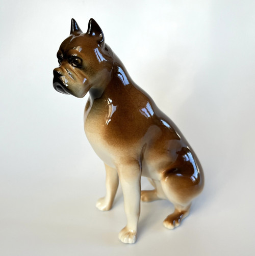 Royal Dux Porcelánová soška Německý boxer 16.5 cm