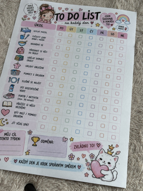 TO DO LIST PRO DĚTI – týden plný úspěchů - HOLKA
