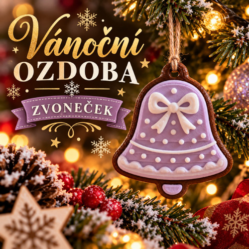 Vánoční ozdoby s polevou - Zvoneček