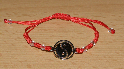 Shamballa náramek - nerez - Jin-Jang