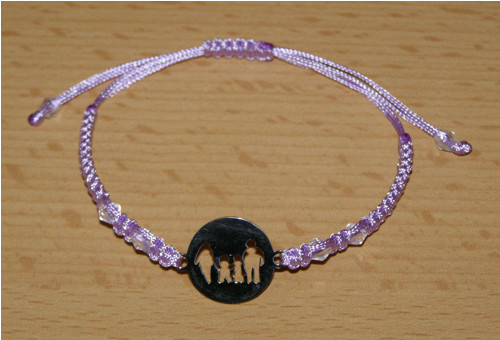 Shamballa náramek - nerez - Rodina