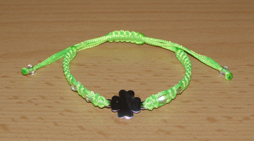 Shamballa náramek - nerez - Čtyřlístek