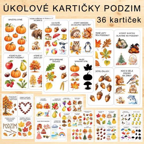 Úkolové Kartičky Podzim v Pdf