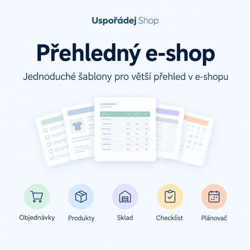 Přehledný e-shop – digitální šablona pro pořádek