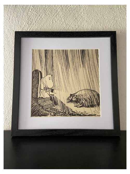 Krásná vintage ilustrace ze světa Mumínků