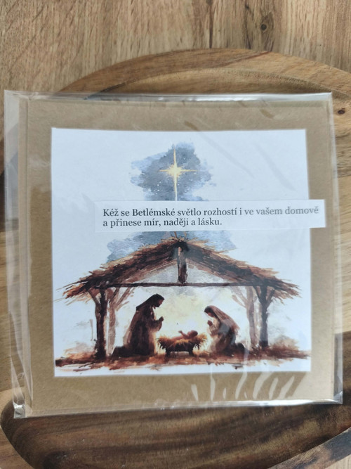 Vánoční přání Betlémské světlo