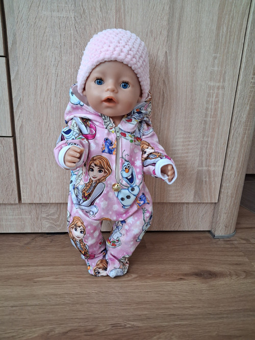 Overal s kapucí a čepičkou pro baby born 43 cm
