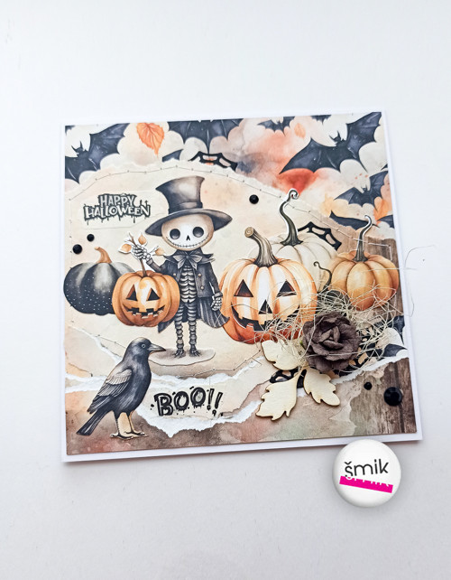 Přání s kostlivcem "HalloweenBook"