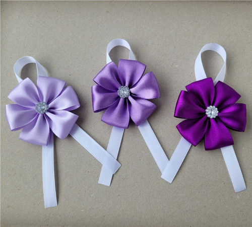 3x střední kanzashi - kotiliony - taneční SKLADEM